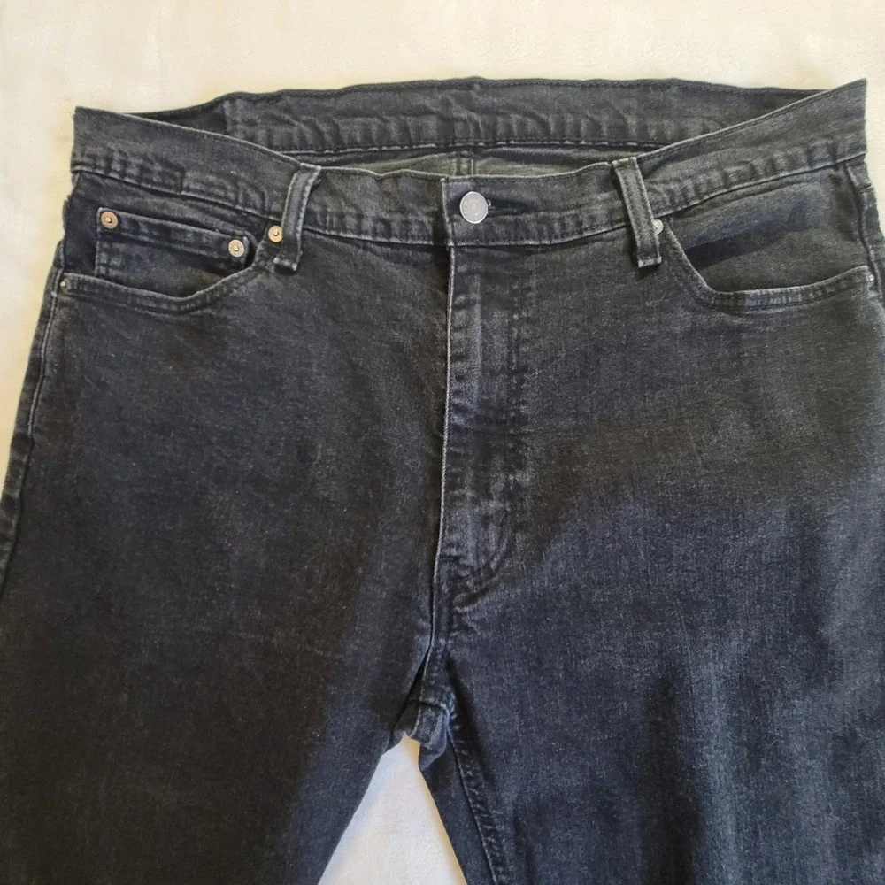 Levi's 541 Athletic Taper Jeans Mens 40x30 Black Stretch Denim Pants Big & Tall